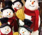 Five snowmen