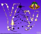 The letter Y uppercase and lowercase from Christmas, formed by stars