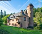 Mespelbrunn Castle, one of the most beautiful and picturesque in the North of Bavaria, Germany