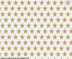 Golden Stars paper for wrapping Christmas gifts