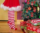 Girl decorating the tree