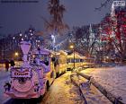 The train of the Christmas market in Vienna, Austria