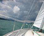 Enjoying a day at sea while sailing in a yacht