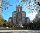 Plaza de España is a garden square in the historic center of Madrid