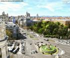 Nice view of Madrid looking towards the calle de Alcalá and Gran Vía