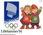 Logo and mascots Haakon and Kristin of the Olympic Games of Lillehammer 1994, Norway. Attended by 1737 athletes from 67 countries