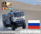 Eduard Nikolaev, Evgeny Yakovlev and Vladimir Rybakov champions in truck Dakar 2018, his third Dakar (2013, 2017 and 2018)