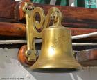 A ship's bell itself is usually made of brass or bronze, and normally has the ship's name engraved