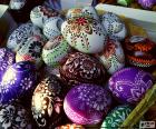 Eggs decorated with flowers