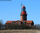 The Bastorf lighthouse is located on the coast of the Baltic Sea, Rostock, Germany