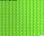 Green Baseplate to play with Lego pieces