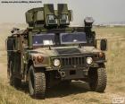 A U.S. Army armored humvee vehicle