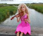 Barbie playing the violin