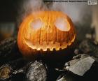 A steaming Halloween Pumpkin