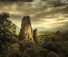 The mountains of Meteora are some impressive rocky masses in the North of Greece