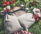 Two small bags with Christmas gifts