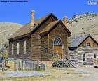 Methodist Church in the ghost town of Bannack, Montana, United States