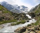 Beautiful image of the mountains of Susten in Switzerland