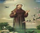 St. Francis of Assisi is an Italian saint, and founder of the Franciscan Order