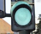 Green traffic light, the green light indicates you can pass