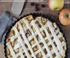 A rich apple pie prepared for baking