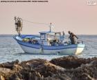 Fishing boat at sea