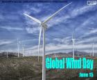 Global Wind Day, June 15. Wind energy greatly reduces pollutant emissions and improves air quality