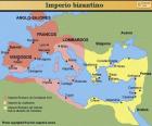Map of the Byzantine empire in the Middle Ages