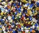 Lego figures, of women, men representing various trades