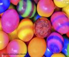 Colorful Easter eggs using different colors and designs