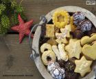 A large assortment of delicious Christmas cookies