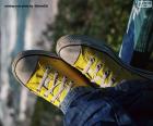 Yellow sneakers