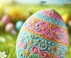 A colorful Easter egg puzzle