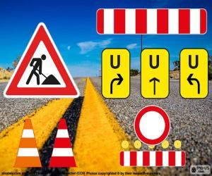 Road works signs puzzle