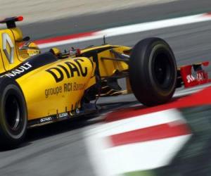 Robert Kubica - Renault - Barcelona 2010 puzzle