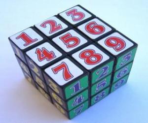 Rubik's Cube whit numbers puzzle