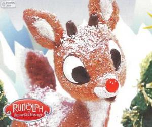 Rudolph, the little reindeer with red nose puzzle