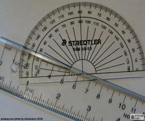 Ruler and protractor puzzle