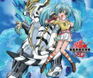 Runo is a modern girl and a fan of the game Bakugan and his Bakugan Tigrerra Haos puzzle