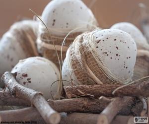 Rustic Easter eggs puzzle