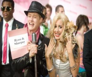 Ryan Evans (Lucas Grabeel), Sharpay Evans (Ashley Tisdale) excited puzzle