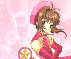 Sakura Kinomoto is the heroine of the adventures of Cardcaptor Sakura puzzle