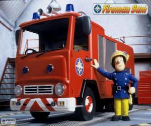 Sam next to Jupiter the fire truck puzzle