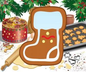 Santa Claus boot biscuit puzzle