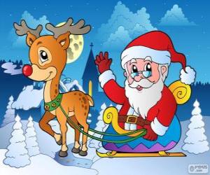 Santa Claus in sleigh puzzle