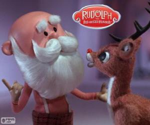 Santa Claus with Rudolph puzzle