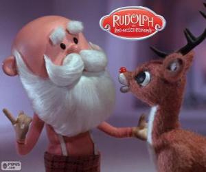 Santa Claus with Rudolph puzzle