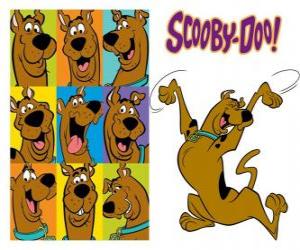 Scooby-Doo, the Great Dane breed dog that speaks most famous and the hero of many adventures puzzle