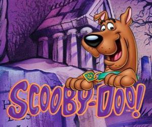 Scooby Doo with the logo puzzle