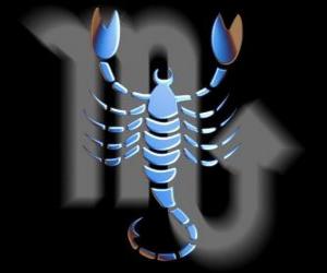 Scorpio. The scorpion. Eighth sign of the zodiac. Latin name is Scorpius puzzle